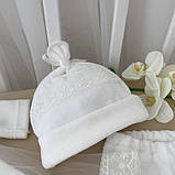 Костюм для хрещення "Чарівна світлинка-3 В" велюр зріст 80 см (9 – 12 місяців) Betis Молочний, фото 2