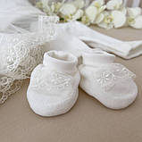 Костюм для хрещення "Чарівна світлинка-3 В" велюр зріст 80 см (9 – 12 місяців) Betis Молочний, фото 3