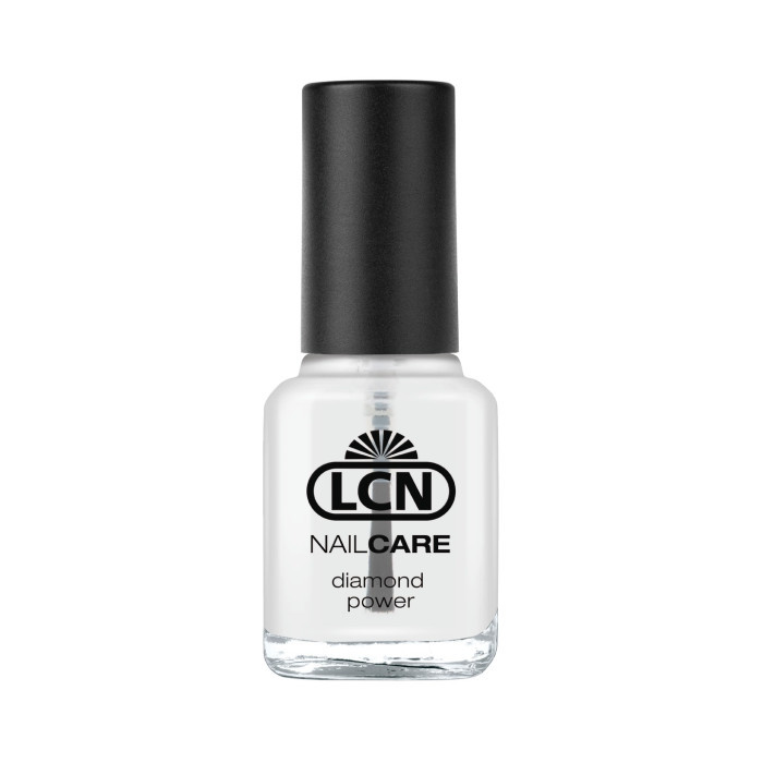 База+Топ під лак із алмазною крихтою для зміцнення нігтів LCN Diamond Power 8 мл (Оригінал)