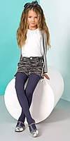 Колготи для дівчинки, зріст 110-122, колір синій меланж