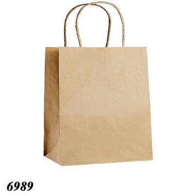 Пакет паперовий бурий з ручками 22х29x12 см (25шт)