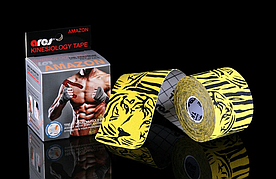 Кінезіологічний тейп Ares Amazon 5м х 5см (Жовтий тигр)