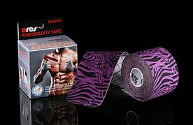 Кінезіологічний тейп Ares Amazon 5м х 5см (Фіолетова зебра)