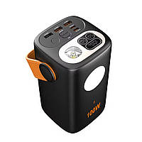 Повербанк для ноутбуків ETU100 60000 mAh 100W PD+QC Black 2xType-C/3xUSB з ліхтарем, повербанк для ігрової консолі.