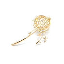 Брошка у вигляді кульбаби в оксамитовій подарунковій коробці, фото 5