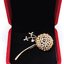 Брошка у вигляді кульбаби в оксамитовій подарунковій коробці, фото 3