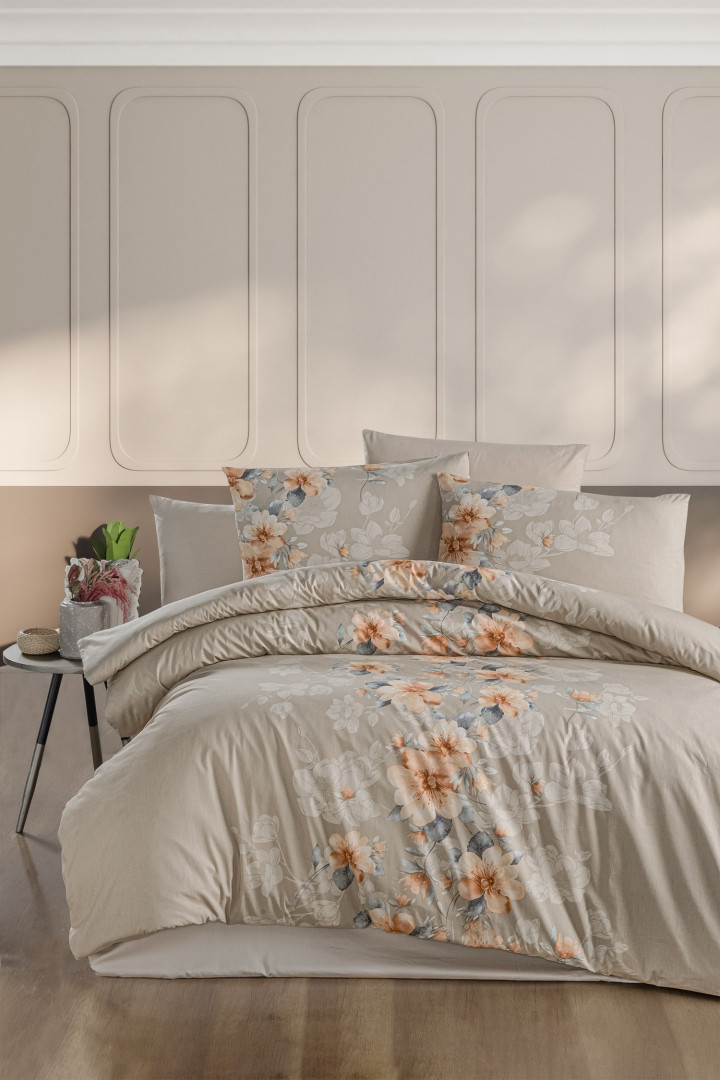 Сімейна Постільна білизна First Choice Ranforce Annabel Cappucino 160х220см (2 шт), фото 1