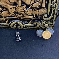 Нарди деревя'ні ручної роботи Козак 48×23 см подарункові, фото 5