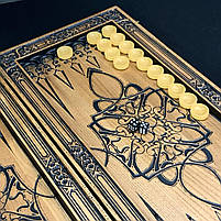 Нарди деревя'ні ручної роботи Козак 48×23 см подарункові, фото 8