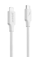 Кабель Proove Striped Silicone Type-C to Lightning (1m) White (CCSS00002102)