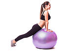 М'яч для фітнесу (фітбол) PowerPlay 4001 Ø75 cm Gymball фітбол для немовлят, фітбол з насосом, фото 5