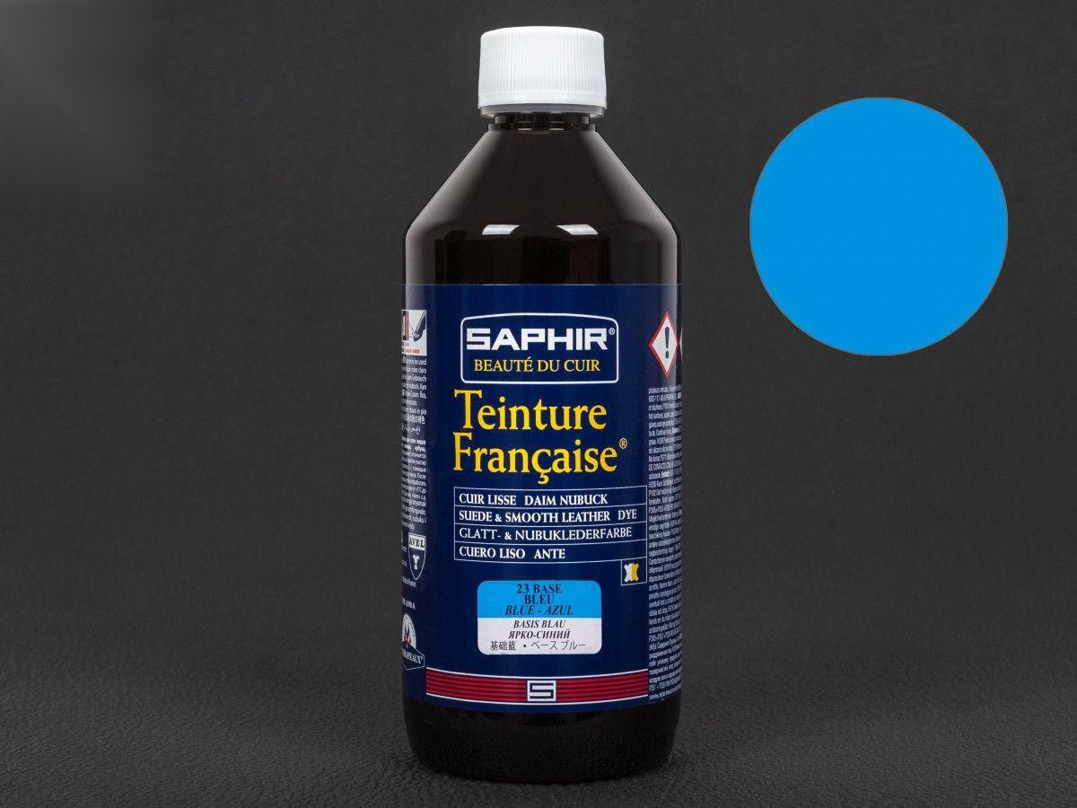 Фарба синя для відкритих типів шкір Saphir Teinture Francaise, 500 мл,(23)