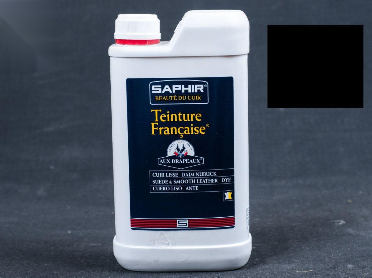 Фарба чорна для відкритих типів шкір Saphir Teinture Francaise, 1000 мл (01)