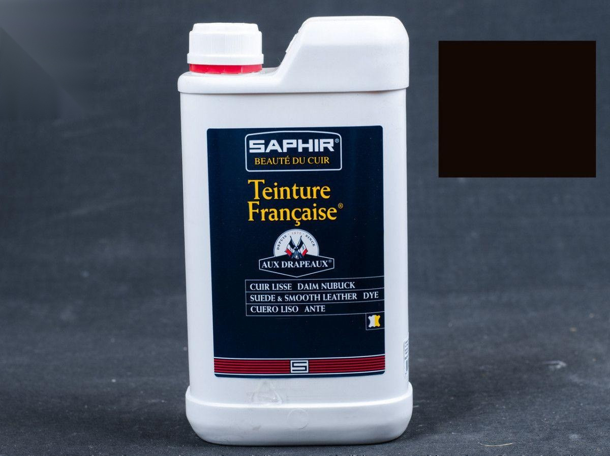 Фарба темно коричнева для відкритих типів шкір Saphir Teinture Francaise, 1000 мл(05)