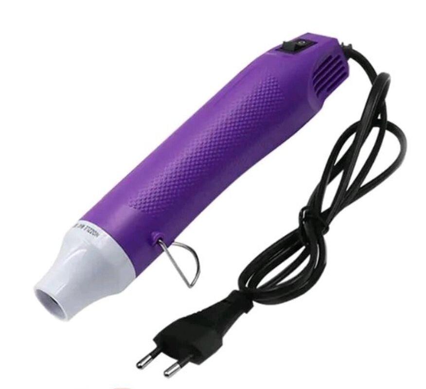Термофен, фен для термоусадки, паяльний фен Heat Gun 300w, purple