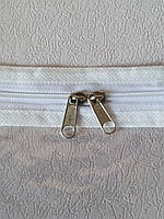 Прозора упаковка для постільної білизни, одягу та текстилю на змійці 37 см х 27 см х 8 см біла, фото 2