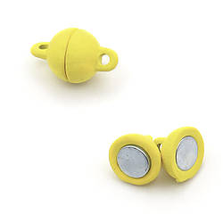 Замок магнітний Куля 8 мм Жовтий яскравий 1 шт.