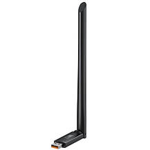 Usb Wi-Fi адаптер модуль для ПК із зовнішньою антеною Baseus FastJoy Series WiFi Adapter 150Mbps Cluster Black, фото 5