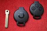 Ключ Smart Fortwo 3 кнопки корпус із 2010 р. Оригінал, фото 3