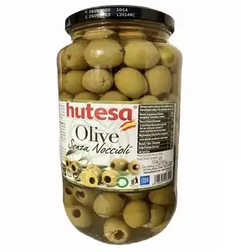 Оливки зелені без кісточок Hutesa Olive Senza Nocioli Хутеса 900/400 г