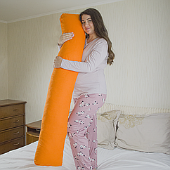 Подушка для всього тіла для сну та відпочинку для всієї родини I-mini 150х32 см Помаранчева