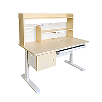 Дитячий стіл парта-трансформер з надбудовою Cubby Toru Grey + стілець FunDesk SST3L Grey для школяра першокласника, фото 2