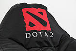 Безкаркасне крісло мішок диван Dota2, чорне, фото 8