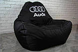 Безкаркасне крісло мішок диван Audi, чорне, фото 4