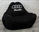 Безкаркасне крісло мішок диван Audi, чорне, фото 8