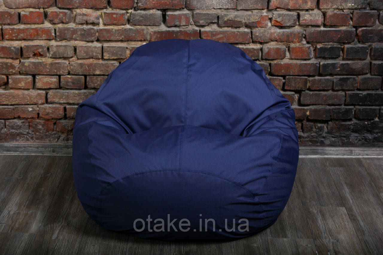 Безкаркасне крісло мішок груша XXL 130х160см, темно-синє, фото 1
