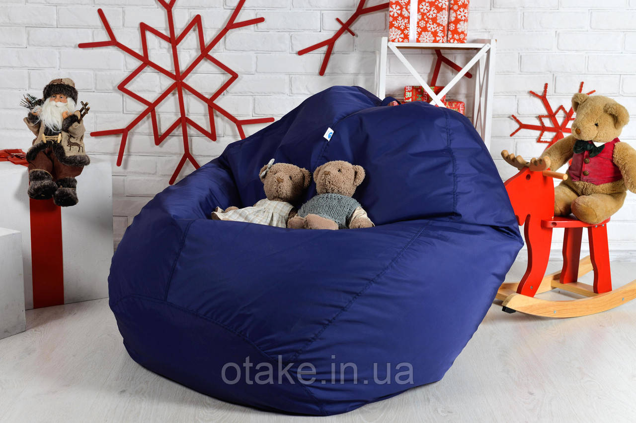 Безкаркасне крісло мішок груша XXL oxford, синє