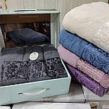 Махрове простирадло Туреччина 160*200 Luisa New Індиго, фото 4