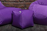 Набір безкаркасних крісло мішків (крісло мішок груша пуф), фіолетовий, фото 5