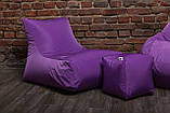 Набір безкаркасних крісло мішків (крісло мішок груша пуф), фіолетовий, фото 6