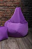 Набір безкаркасних крісло мішків (крісло мішок груша пуф), фіолетовий, фото 8