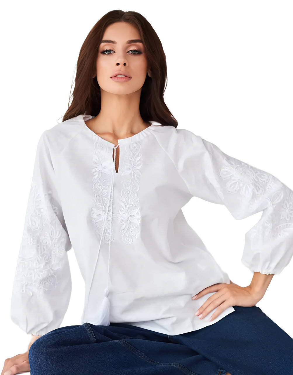 Вишиванка жіноча  Орнамент гладдю бавовна 100% р. L.