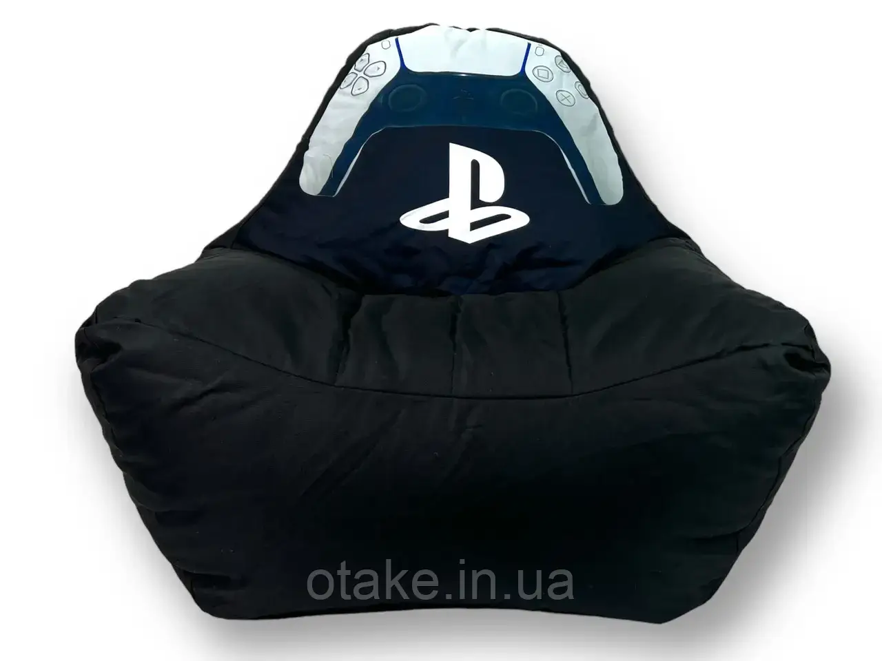 Безкаркасне крісло мішок диван Sony Playstation, чорний