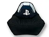 Безкаркасне крісло мішок диван Sony Playstation, чорний, фото 8