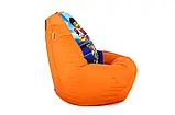Дитяче безкаркасне крісло мішок груша Paw patrol Щенячий Патруль 90х60, помаранчевий, фото 5