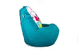 Дитяче безкаркасне крісло мішок L.O.L. ЛОЛ 90х60, бірюзовє, фото 4