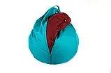 Дитяче безкаркасне крісло мішок L.O.L. ЛОЛ 90х60, бірюзовє, фото 5