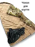 Спальний мішок 2в1 на хутрі (до -35) високий 250см, фото 7