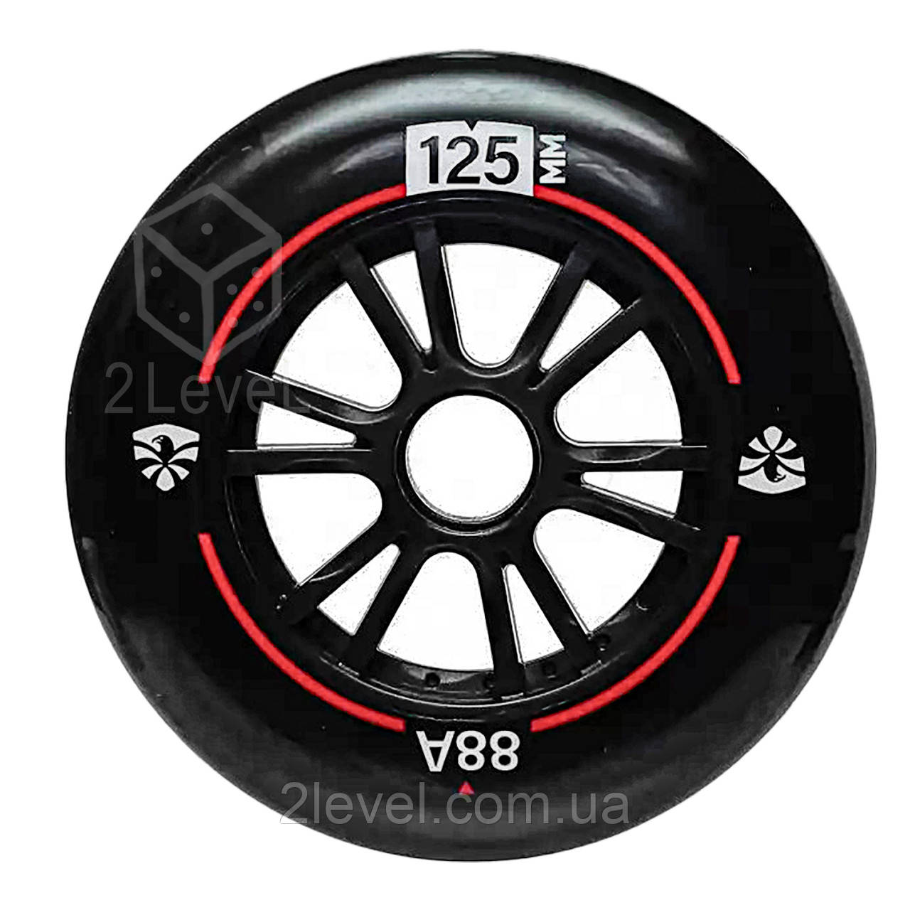Колеса на роликові конки Flying Eagle SHR Speed 125 mm Чорні Жорсткість коліс для роликів 88А Комплект 3 шт.