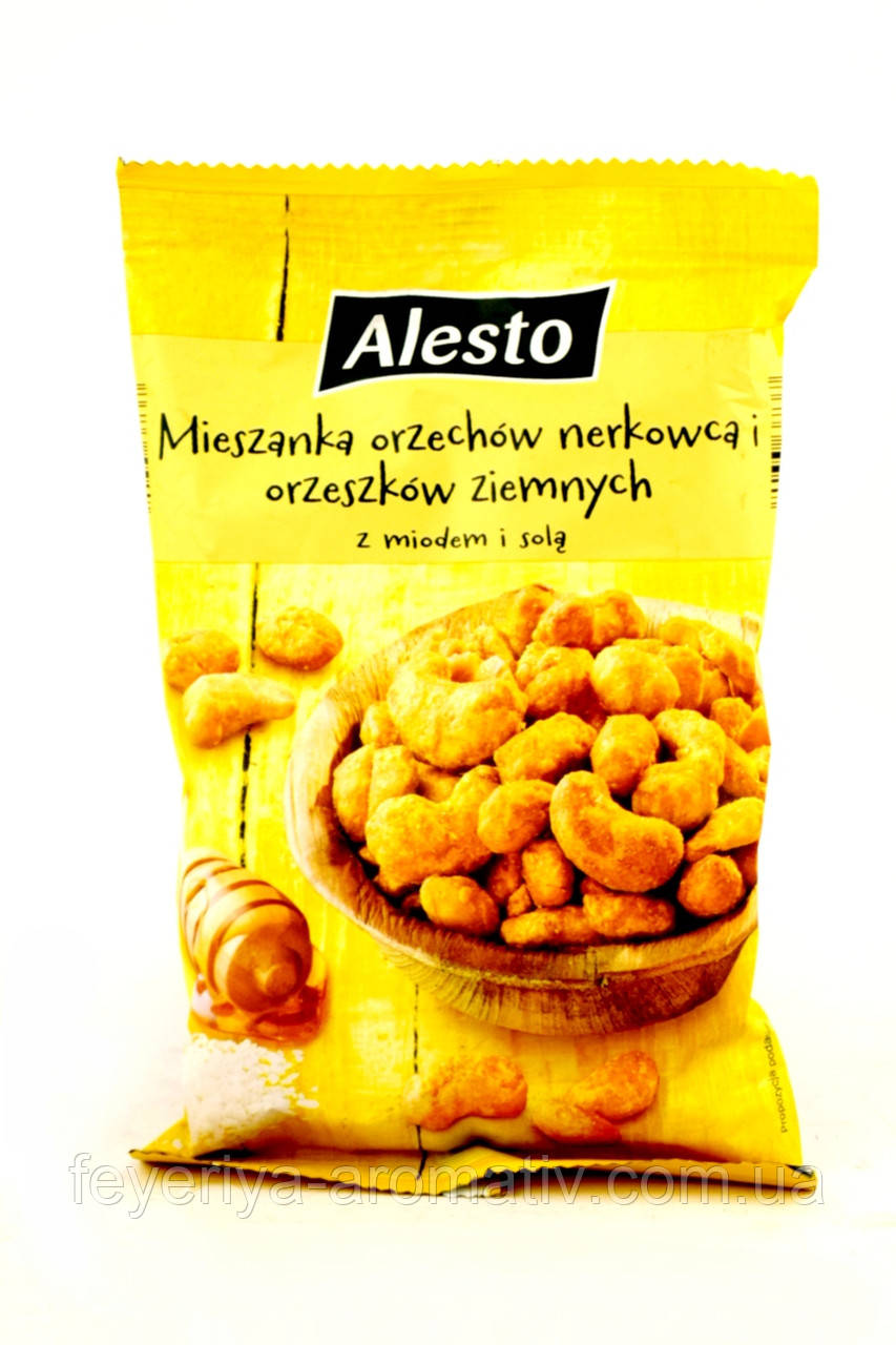 Суміш горіхів кеш'ю та арахісу з медом і сіллю Alesto 200 г