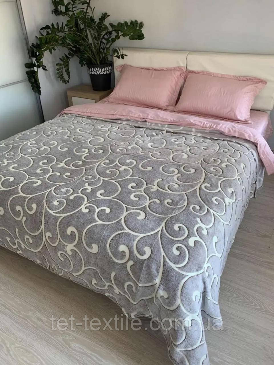 Плед з мікрофібри День ніч Вензель світиться у темряві 200х220см