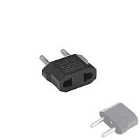 Переходник с американской вилки на европейскую, US EU адаптер, черный