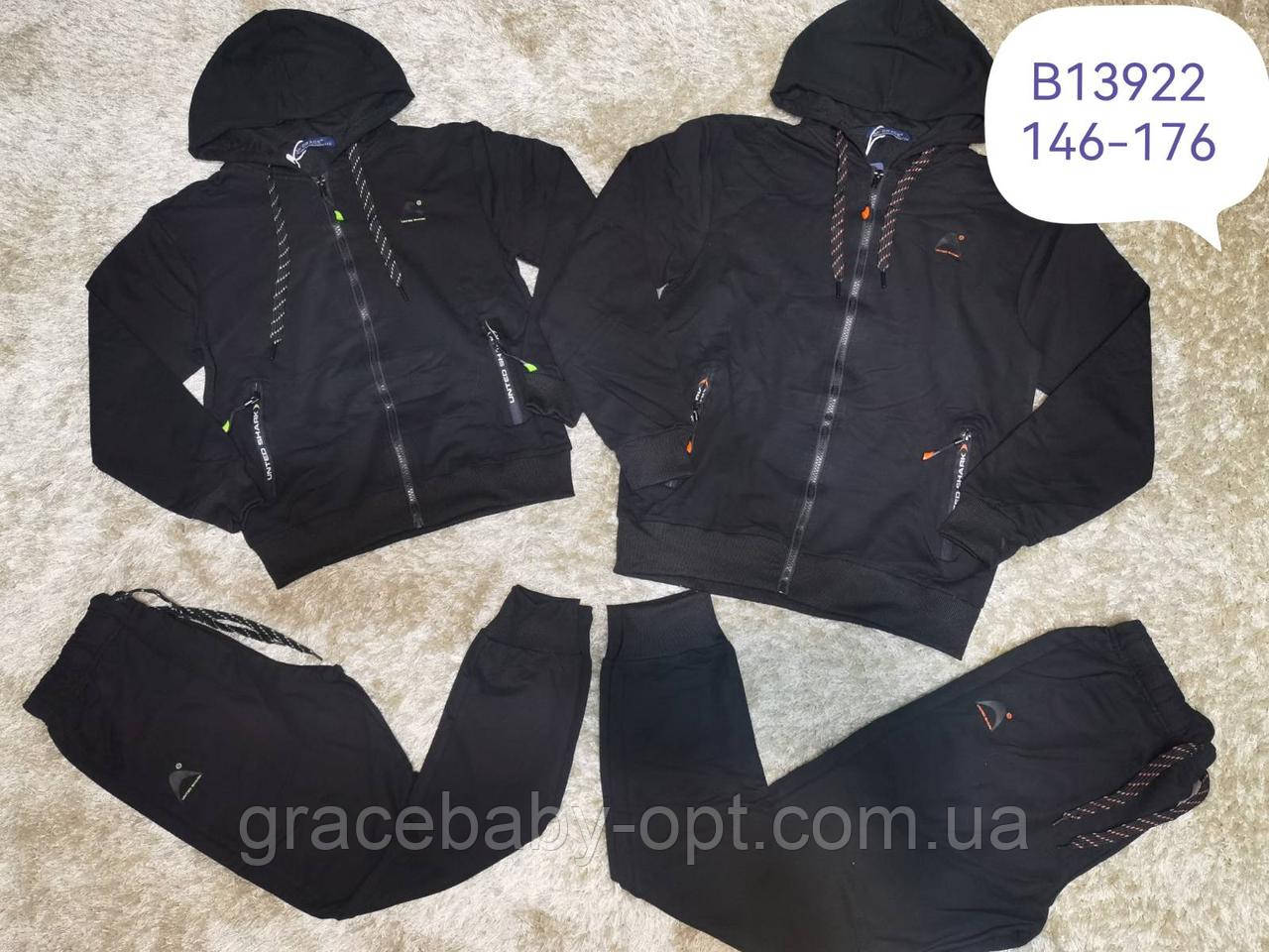 Трикотажний костюм 2 в 1 для хлопчика оптом, Grace, 146-176 см, № B13922