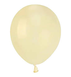 Повітряні кулі (13 см) 10 шт, Італія, колір - вершкове масло | Butter (пастель)