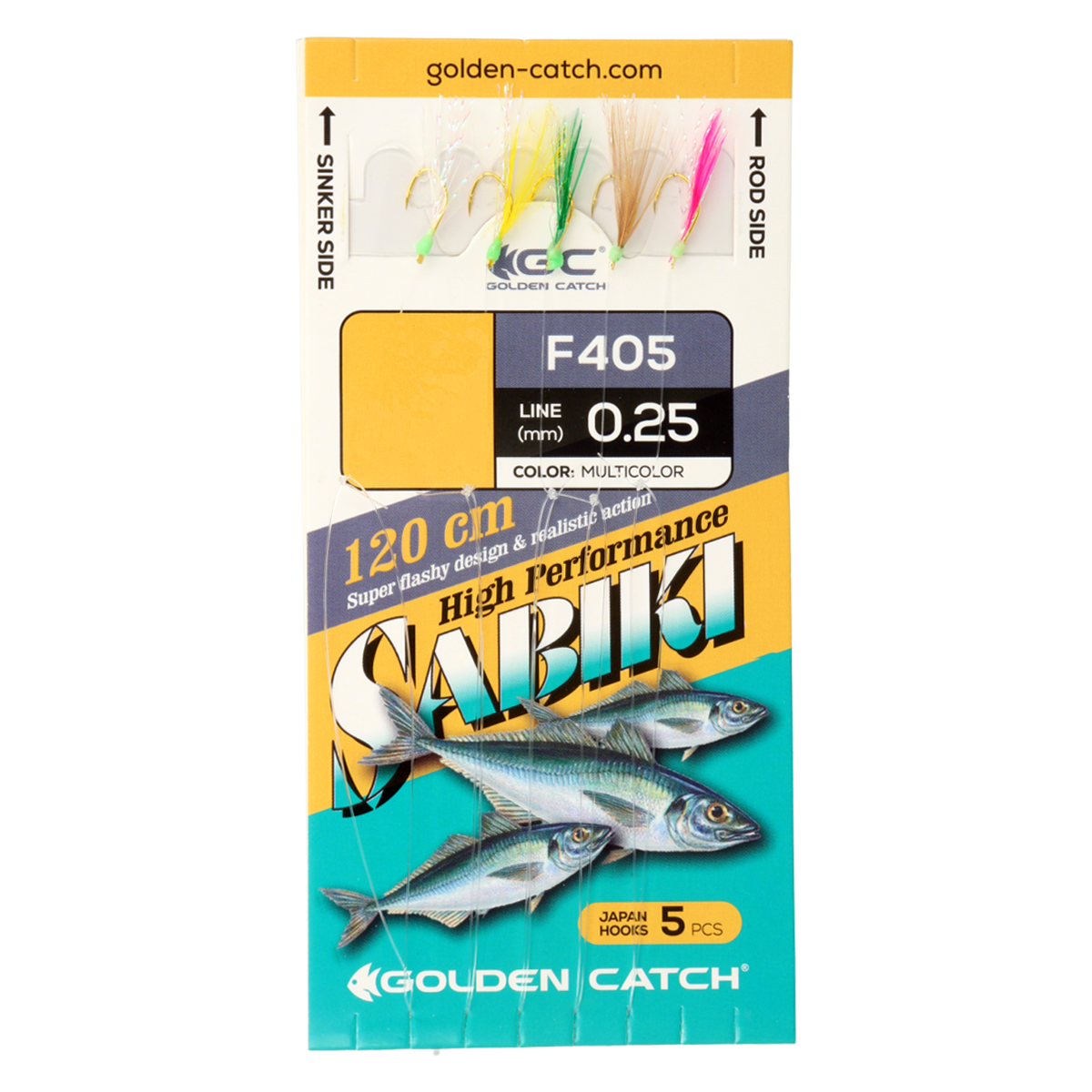 Самодур GC Aji Sabiki F405 №6 Multicolor(5 гачків)
