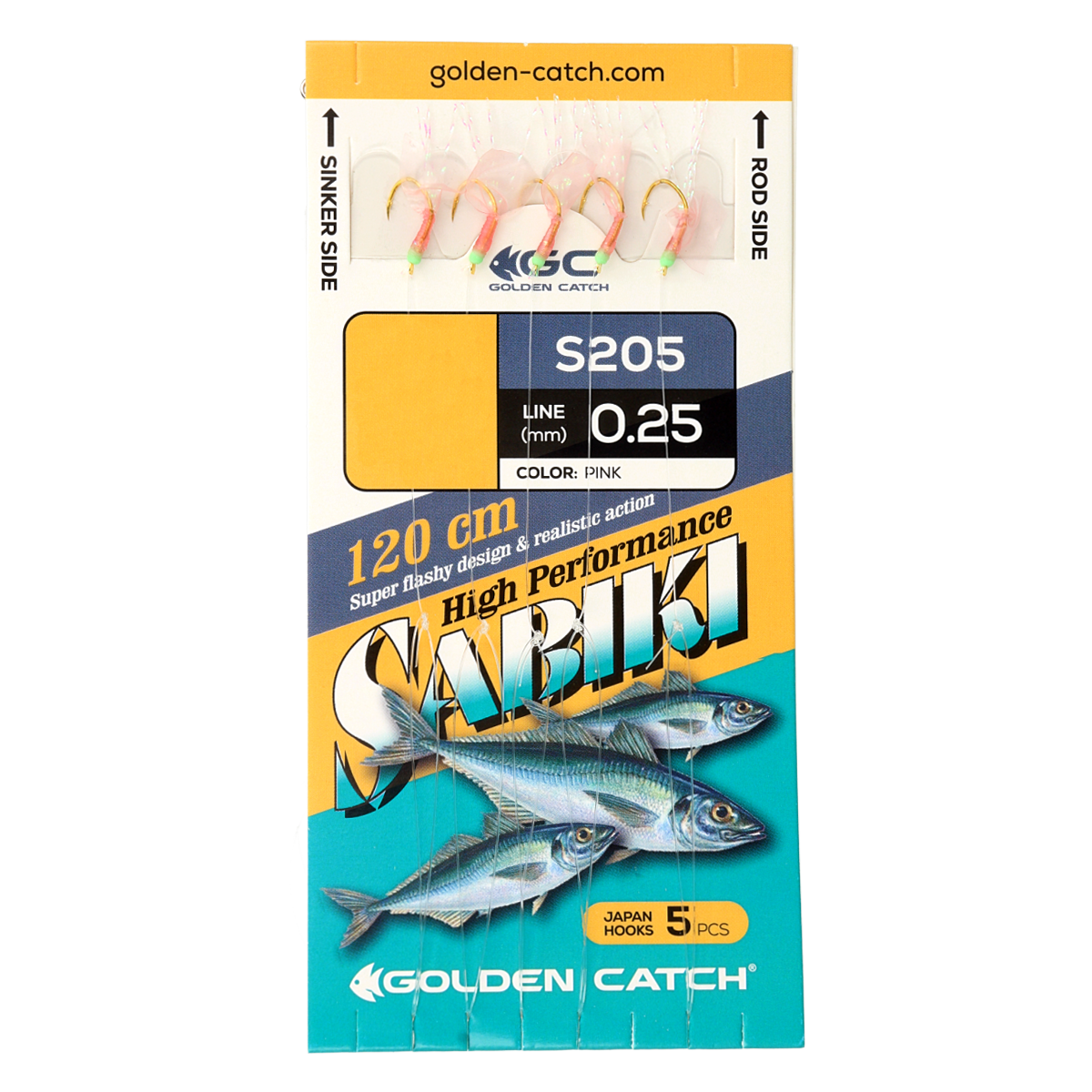Самодур GC Aji Sabiki S205 №8 Pink(5 гачків)
